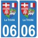 06 La Trinité ville autocollant plaque