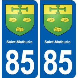 85 Saint-Mathurin blason autocollant plaque stickers ville