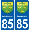 85 Saint-Mathurin blason autocollant plaque stickers ville