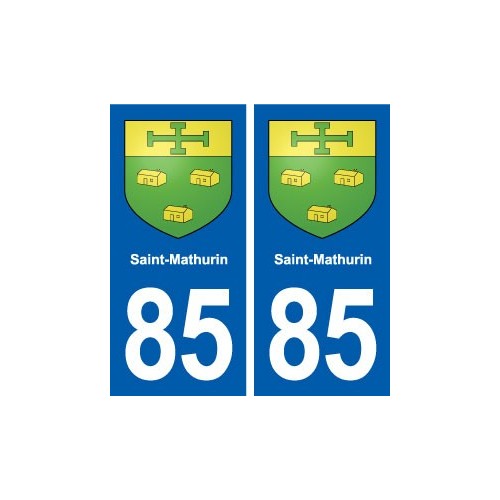 85 Saint-Mathurin blason autocollant plaque stickers ville