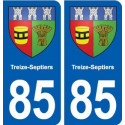 85 Treize-Septiers blason autocollant plaque stickers ville