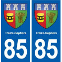85 Treize-Septiers blason autocollant plaque stickers ville
