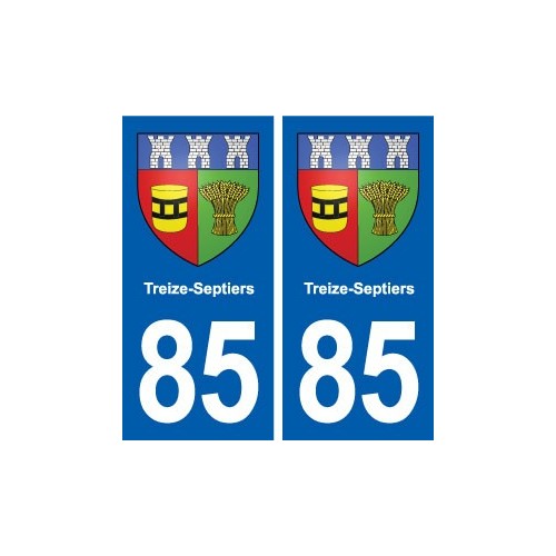 85 Treize-Septiers blason autocollant plaque stickers ville