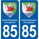 85 Saint-Christophe-du-Ligneron blason autocollant plaque stickers ville