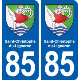 85 Saint-Christophe-du-Ligneron blason autocollant plaque stickers ville