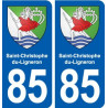 85 Saint-Christophe-du-Ligneron blason autocollant plaque stickers ville