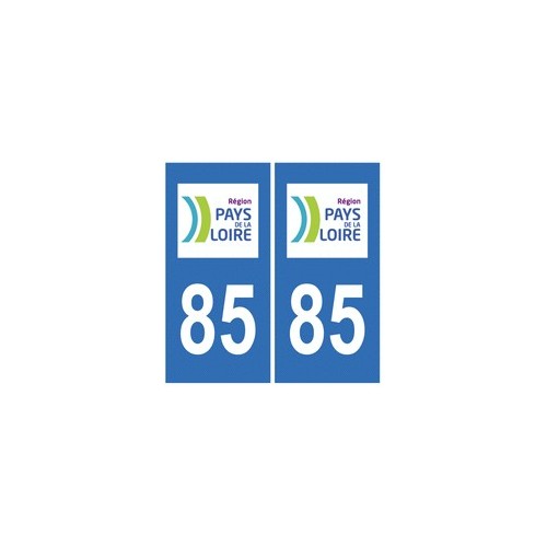 85 Vendée autocollant plaque