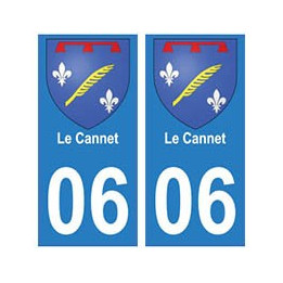 06 Le Cannet ville autocollant plaque