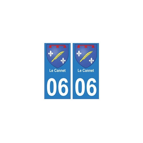 06 Le Cannet ville autocollant plaque