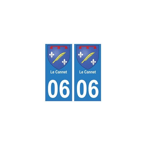 06 Le Cannet ville autocollant plaque