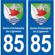 85 Saint-Christophe-du-Ligneron blason autocollant plaque stickers ville