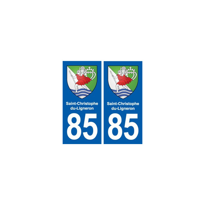 85 Saint-Christophe-du-Ligneron blason autocollant plaque stickers ville