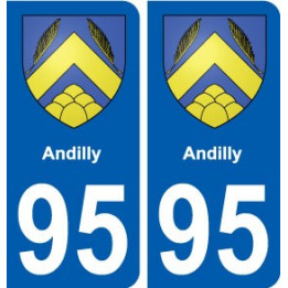 95 Andilly blason autocollant plaque stickers ville