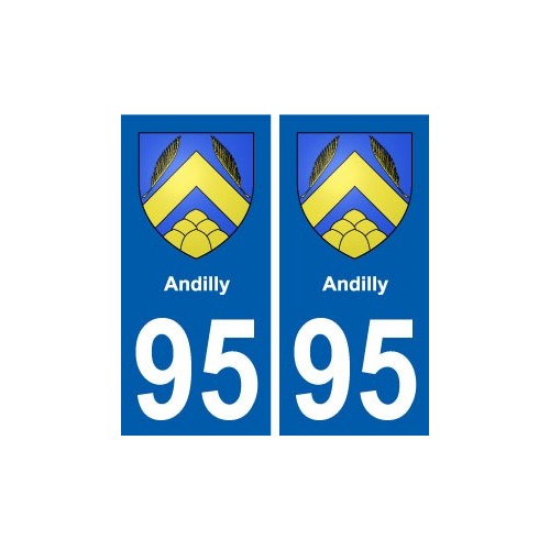 95 Andilly blason autocollant plaque stickers ville