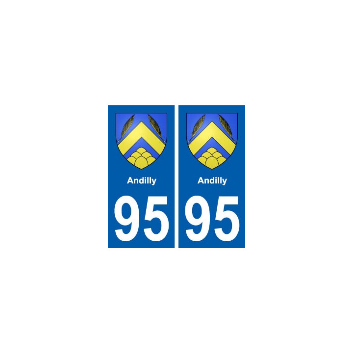 95 Andilly blason autocollant plaque stickers ville