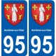 95 Asnières-sur-Oise blason autocollant plaque stickers ville