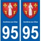 95 Asnières-sur-Oise blason autocollant plaque stickers ville