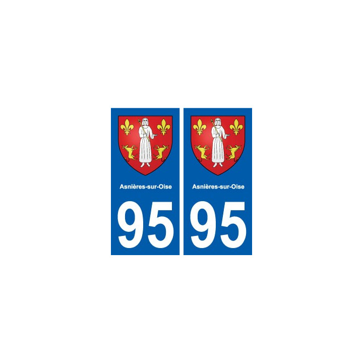 95 Asnières-sur-Oise blason autocollant plaque stickers ville
