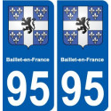 95 Baillet-en-France blason autocollant plaque stickers ville