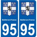 95 Baillet-en-France blason autocollant plaque stickers ville