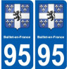 95 Baillet-en-France blason autocollant plaque stickers ville