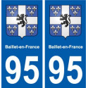 95 Baillet-en-France blason autocollant plaque stickers ville