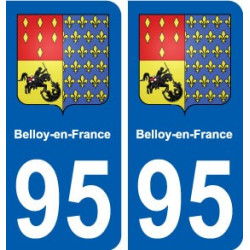 95 Belloy-en-France blason autocollant plaque stickers ville
