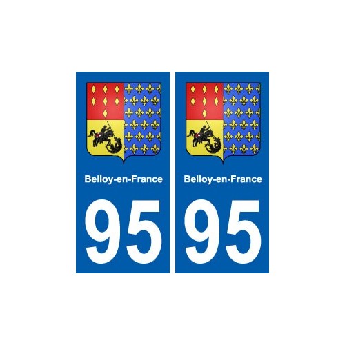 95 Belloy-en-France blason autocollant plaque stickers ville