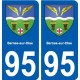 95 Bernes-sur-Oise blason autocollant plaque stickers ville