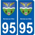 95 Bernes-sur-Oise blason autocollant plaque stickers ville