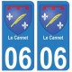 06 Le Cannet ville autocollant plaque