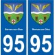 95 Bernes-sur-Oise blason autocollant plaque stickers ville
