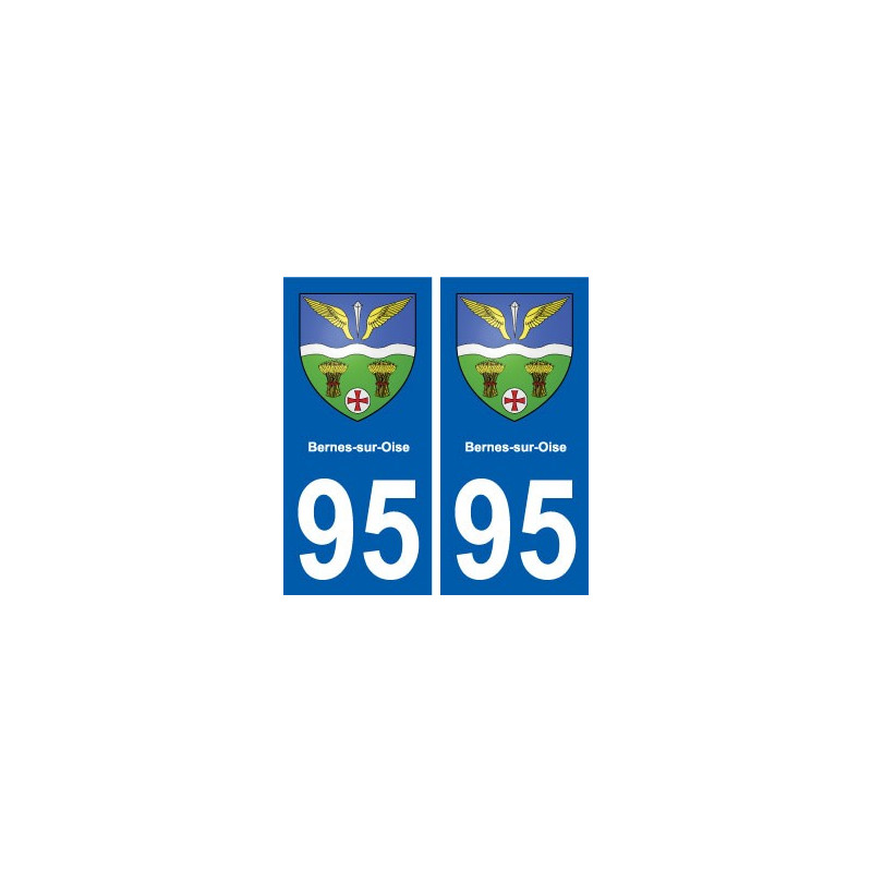 95 Bernes-sur-Oise blason autocollant plaque stickers ville