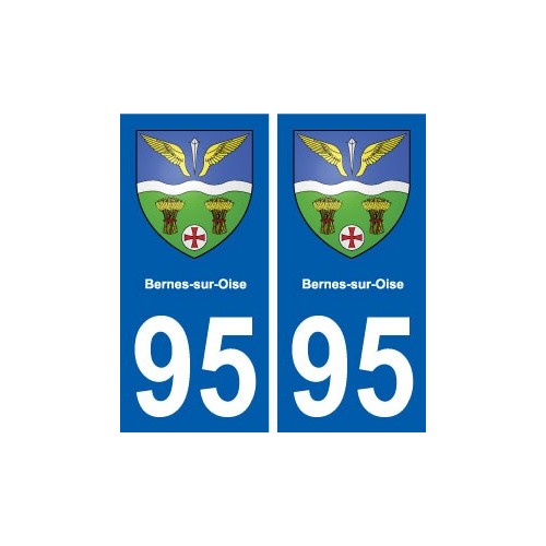 95 Bernes-sur-Oise blason autocollant plaque stickers ville