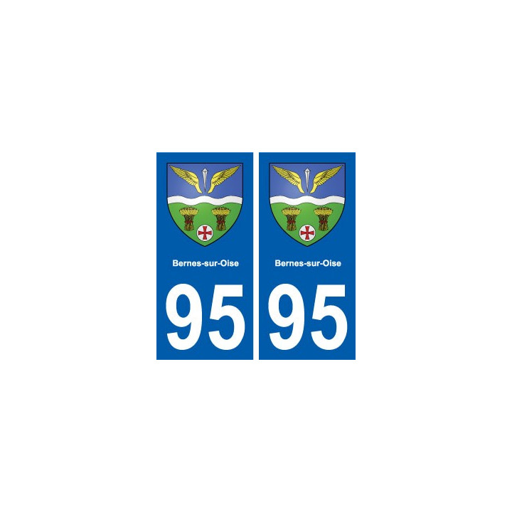 95 Bernes-sur-Oise blason autocollant plaque stickers ville