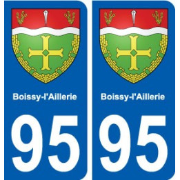 95 Boissy-l'Aillerie blason autocollant plaque stickers ville