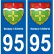 95 Boissy-l'Aillerie blason autocollant plaque stickers ville