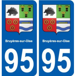 95 Bruyères-sur-Oise blason autocollant plaque stickers ville