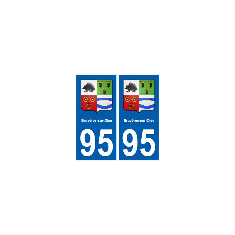 95 Bruyères-sur-Oise blason autocollant plaque stickers ville