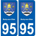 95 Butry-sur-Oise blason autocollant plaque stickers ville
