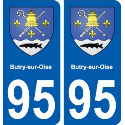 95 Butry-sur-Oise blason autocollant plaque stickers ville