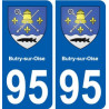 95 Butry-sur-Oise blason autocollant plaque stickers ville