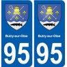 95 Butry-sur-Oise blason autocollant plaque stickers ville