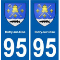 95 Butry-sur-Oise blason autocollant plaque stickers ville