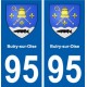 95 Butry-sur-Oise blason autocollant plaque stickers ville