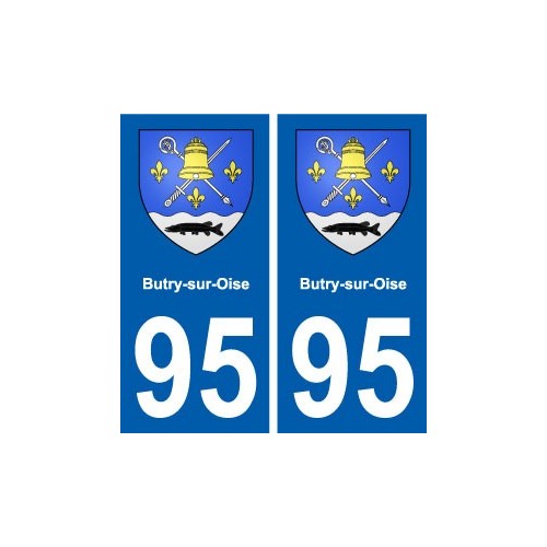 95 Butry-sur-Oise blason autocollant plaque stickers ville