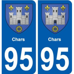 95 Chars blason autocollant plaque stickers ville