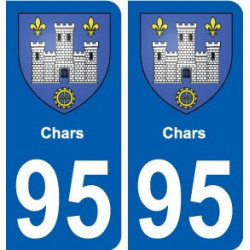 95 Chars blason autocollant plaque stickers ville