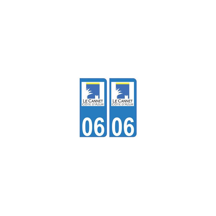 06 Le Cannet ville autocollant plaque