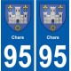 95 Chars blason autocollant plaque stickers ville